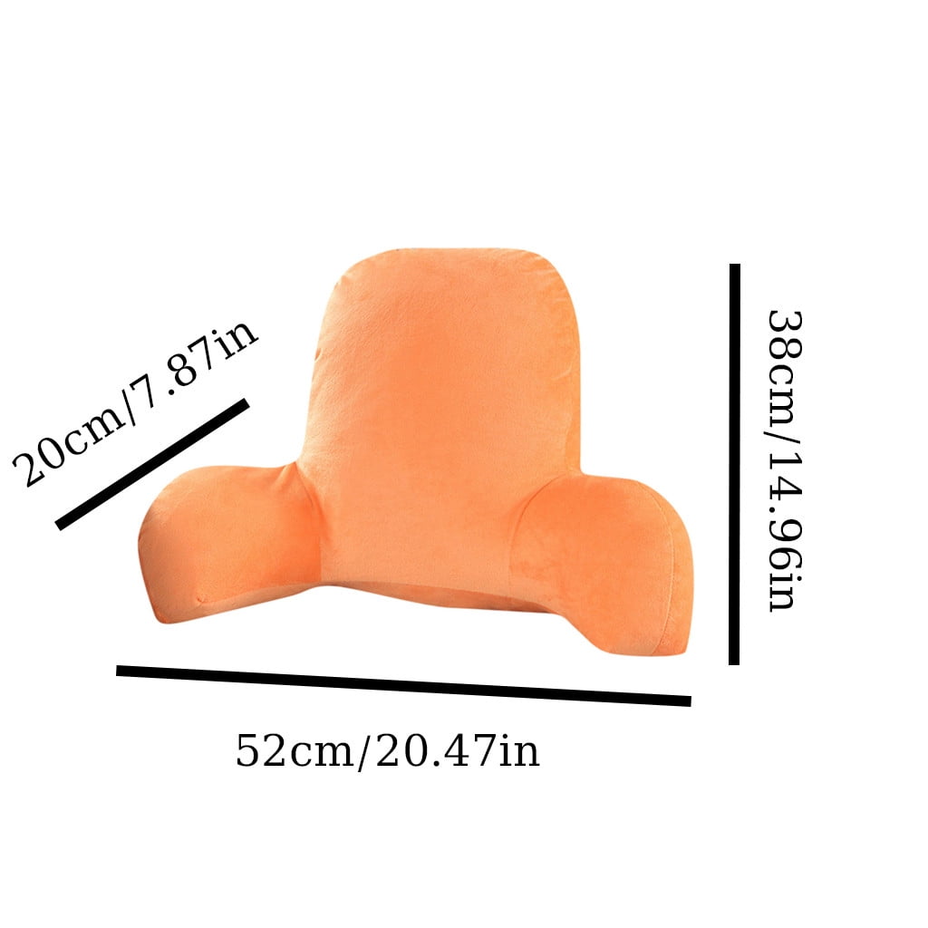 Ergonomic Memory Foam Backrest Pillow with Arms, Back Rest for Bed Sitting, Plush Big Backrest Lumbar Support Chair Cushion, Foam ... - Decorative Throw Pillow Cushion for Sofa & Bed Detail