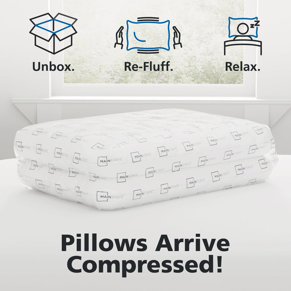 Decorative Plump Back & Side Sleeper Bed Pillow, Standard/Queen - Extra Firm Support - Ergonomic Memory Foam Pillow for Neck Pain Support Detail
