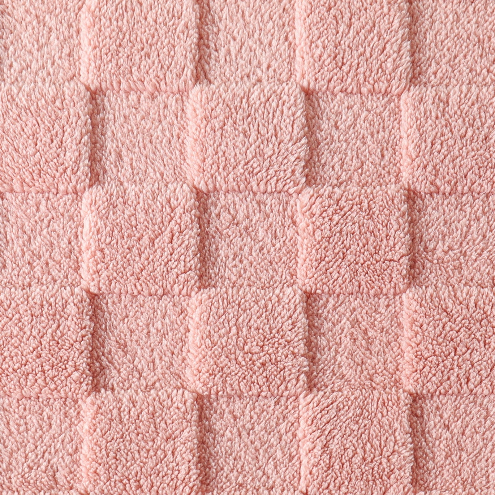Decorative Knitted Fleece Throw Blanket for Couch, Super Soft Warm Lightweight Checkered Pattern Blanket for All Seasons, Pink, 50"x60" - Super Soft Reversible Sherpa Flannel Blanket Detail