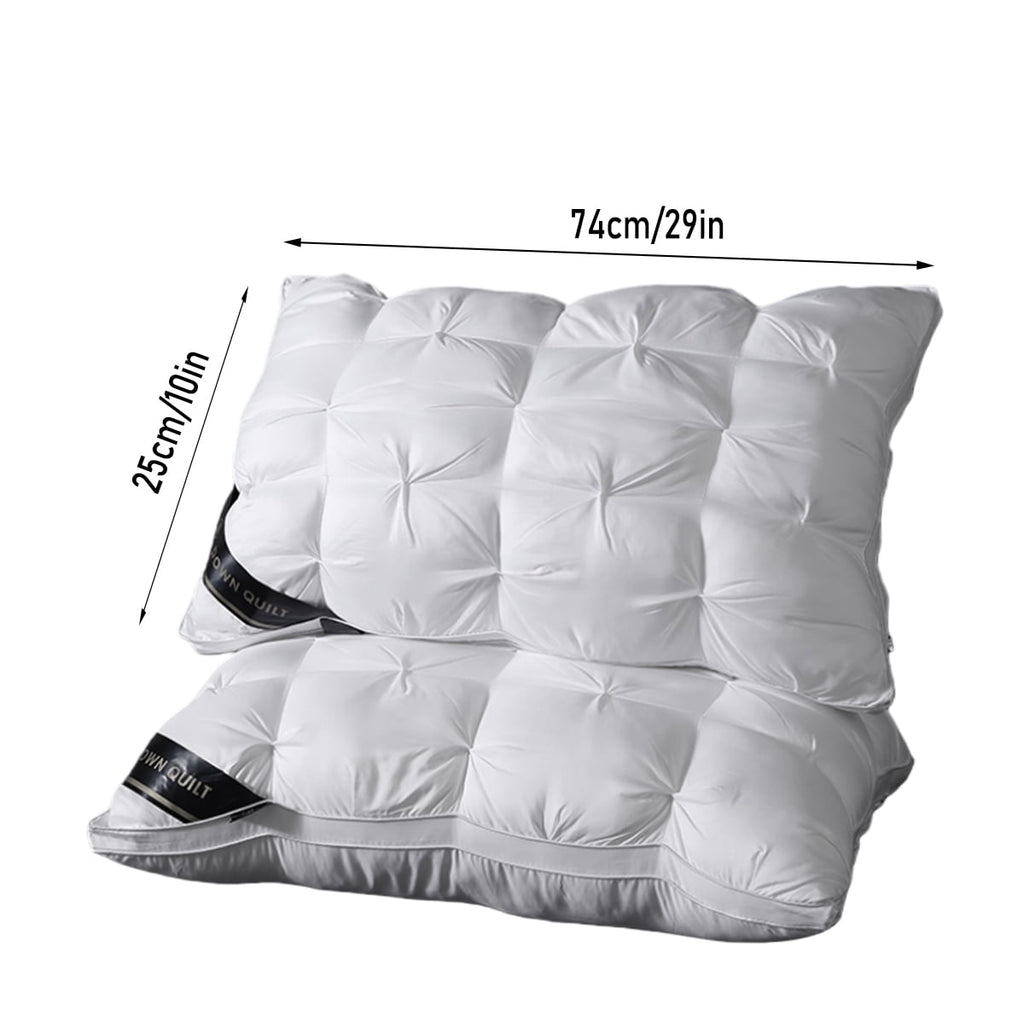 Orthopedic Support 2-Pack 3-Line Grid Bed Pillow (20.1" x 13.97") - Soft, Breathable and Hypoallergenic - Decorative Throw Pillow Cushion for Sofa & Bed Detail