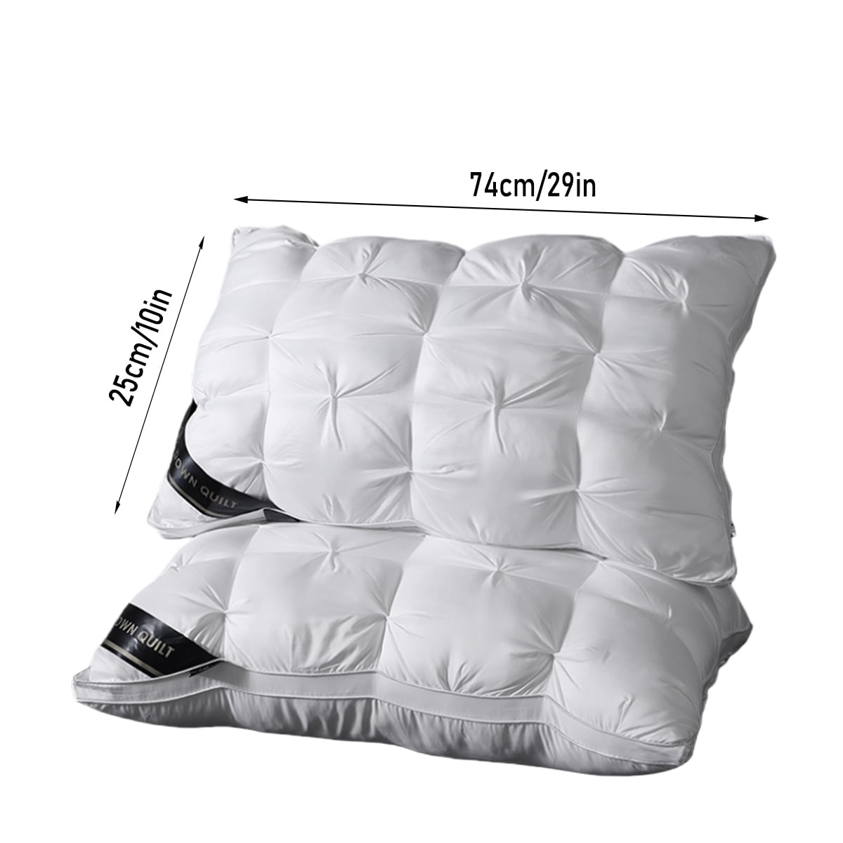 Orthopedic Support 2-Pack 3-Line Grid Bed Pillow (20.1" x 13.97") - Soft, Breathable and Hypoallergenic - Decorative Throw Pillow Cushion for Sofa & Bed Detail