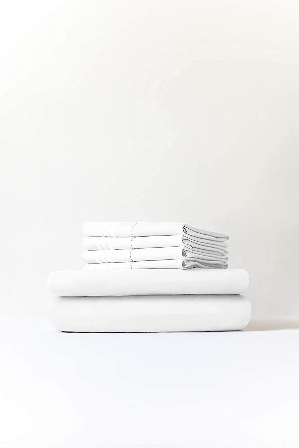 Cooling Sateen 6-Piece Breathable and Cooling Sheet Set With Extra Matching Pillowcases - King Size Bed Sheets Fits 8"-16... - Premium Ultra-Soft Pillowcase Pair for Sleeping Detail