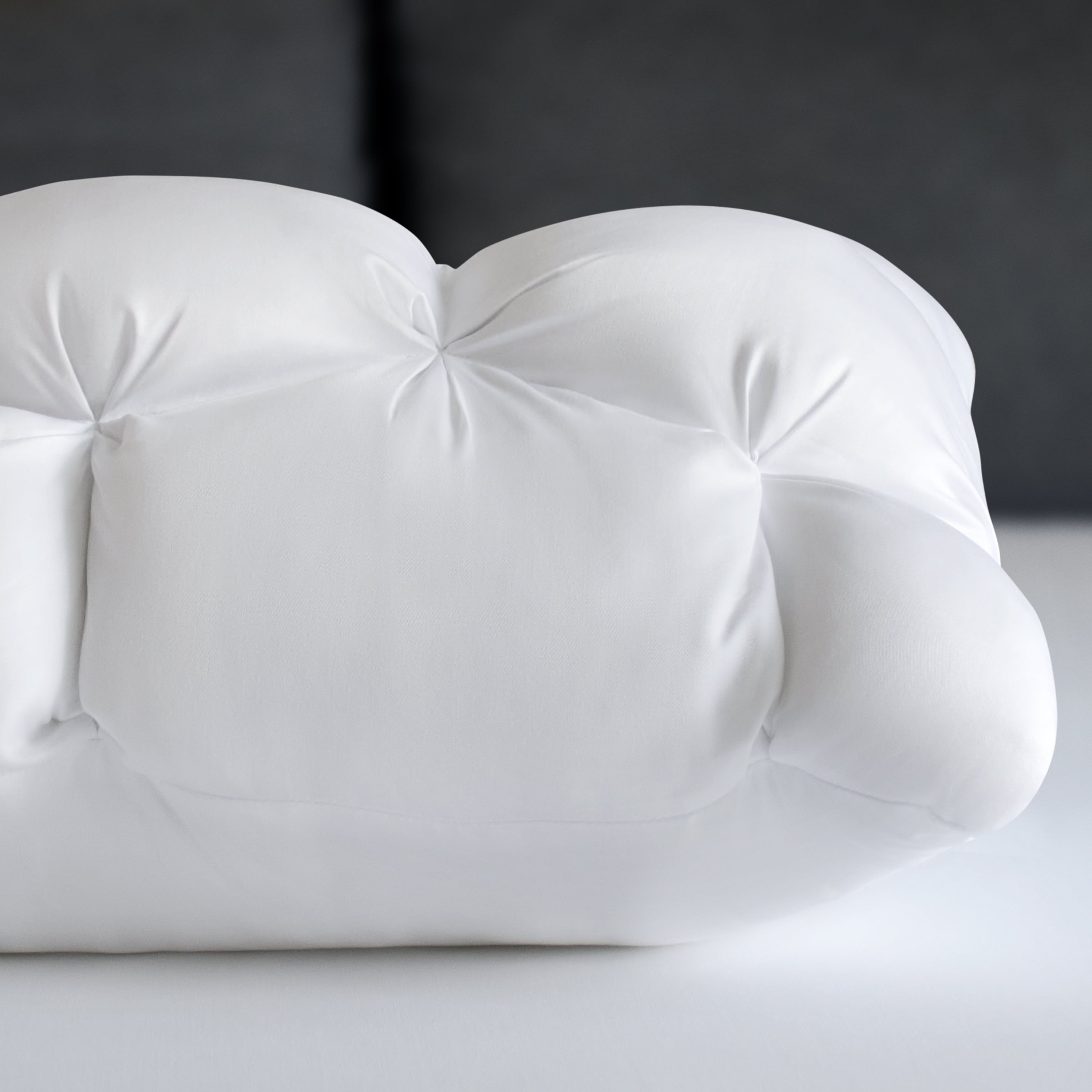 Decorative Plump Down Alternative Cloud Luxe Bed Pillows, Standard/Queen - Adaptive Huggable Core (2 Pack) - Ergonomic Memory Foam Pillow for Neck Pain Support Detail