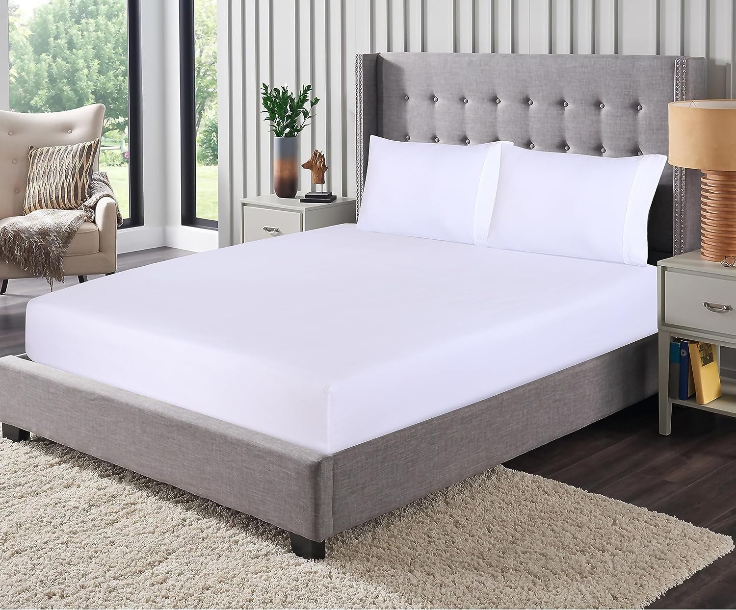 Breathable Luxury Set - Luxurious Silky Soft Microfiber Bedding - Cozy & Comfy - 15 inch Deep Pocket (Fits up to 17") Hotel Bed - 4 Pcs... - Luxury Bed Sheet Set with Deep Pockets Detail