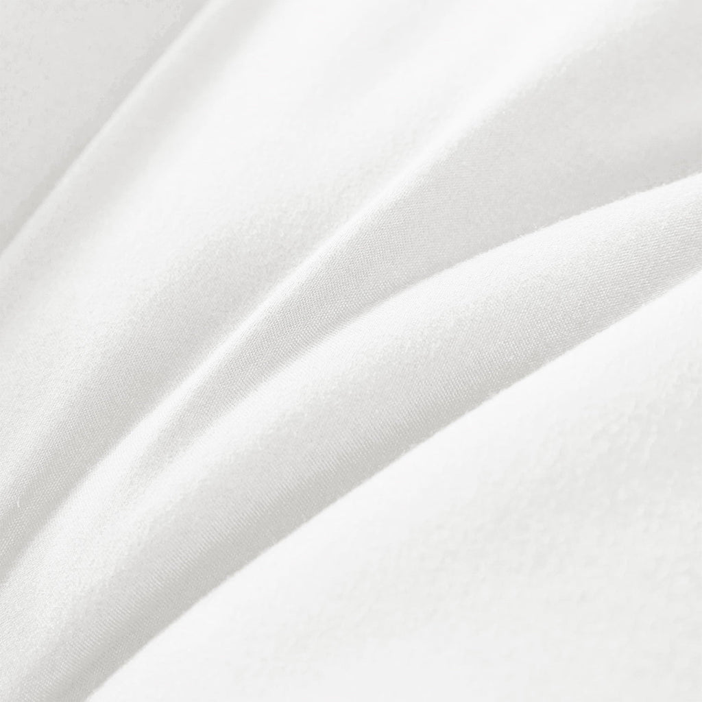 Hypoallergenic Cloud Queen Comforter Set White, 3-Piece Solid Comforter Duvet Insert with Corner Tabs, Lightweight Bedding Down Alternativ... - All-Season Down Alternative Comforter Insert Detail