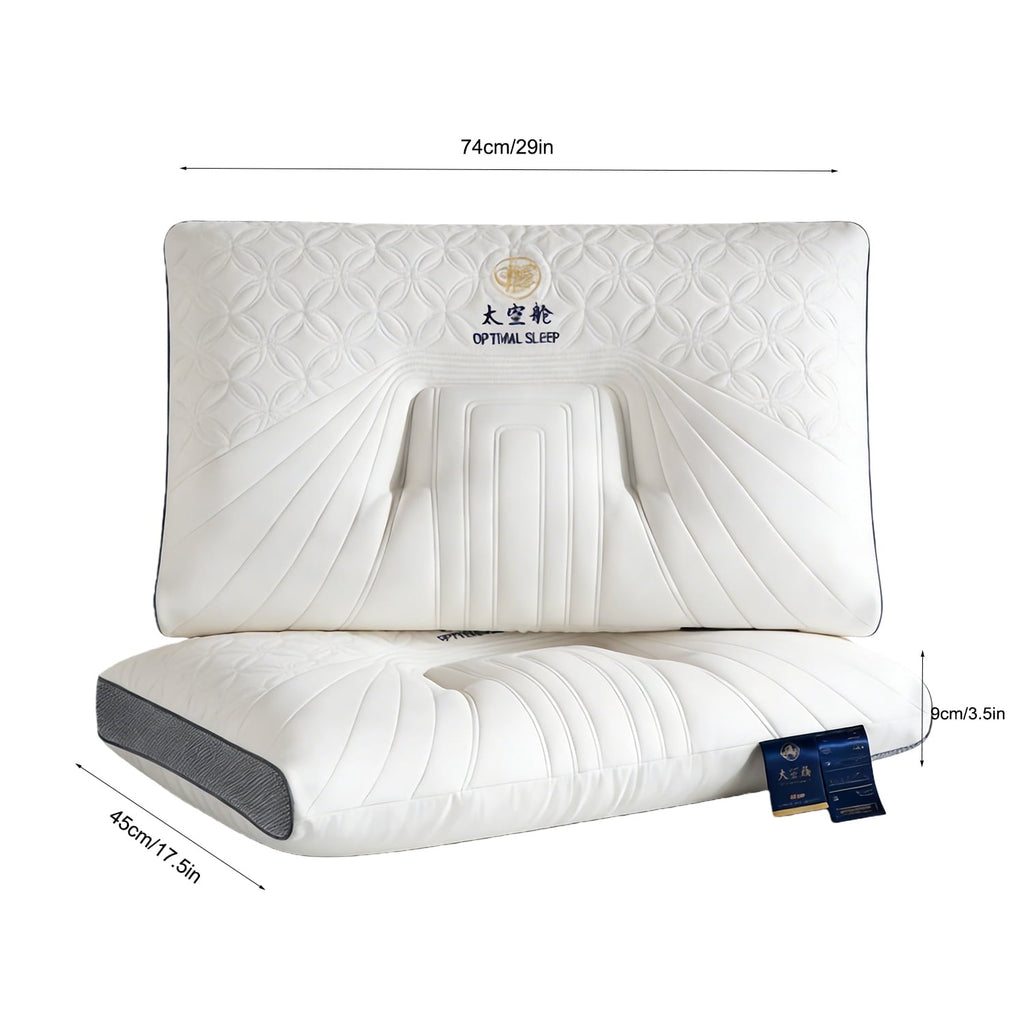 Orthopedic Support 2-Pack Space Capsule Bed Pillow (29.13" x 18.9") - Plush and Supportive - Orthopedic Shredded Foam Bed Pillow Set Detail