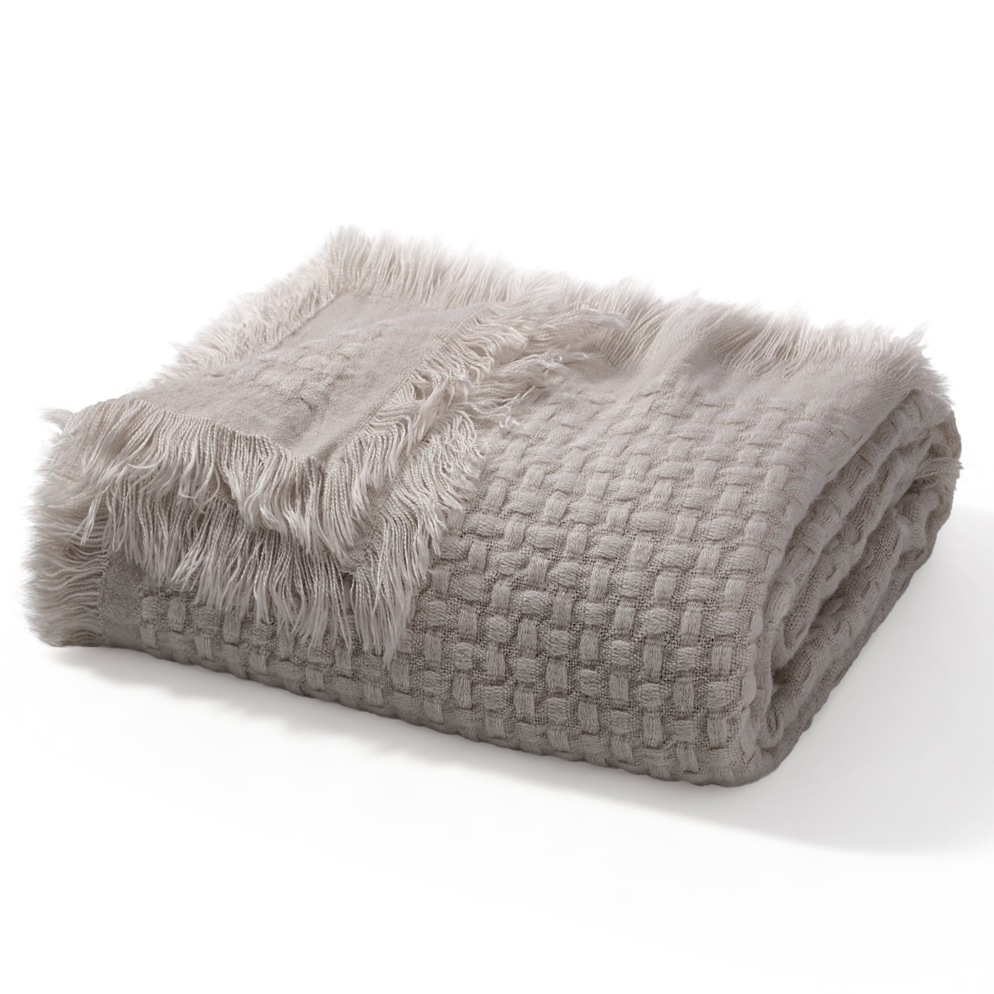 Decorative Knitted Knitted Throw Blanket with Fringes for Couch, Soft and Warm Textured Throw for All Season, Lightweight Breathable Roo... - Lightweight Plush Warm Blanket for All Seasons Detail