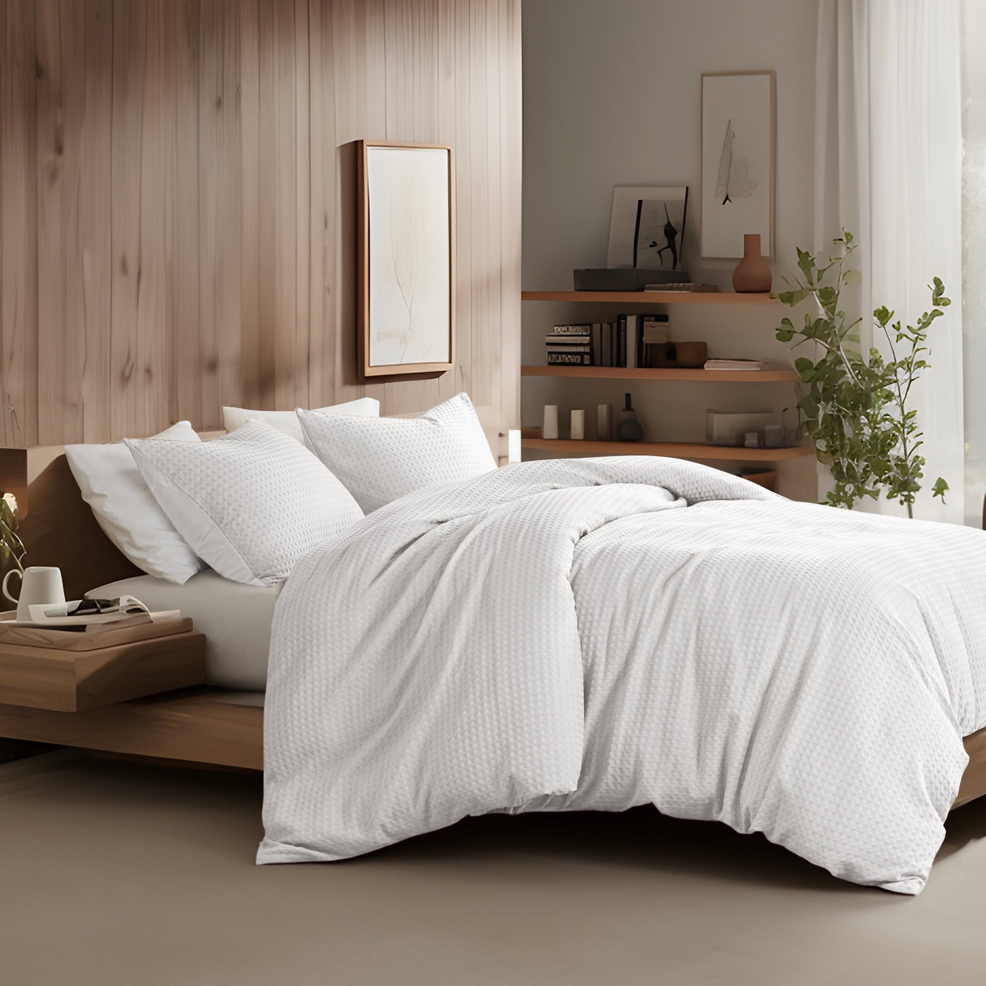 Heavyweight Warmth Comforter Sets Twin/Twin-XL, 2 Piece Soft Bedding Sets, Off-White Comforter Bed Set with Pillow Shams - Hypoallergenic Ultra-Fluffy Quilt for Winter Detail