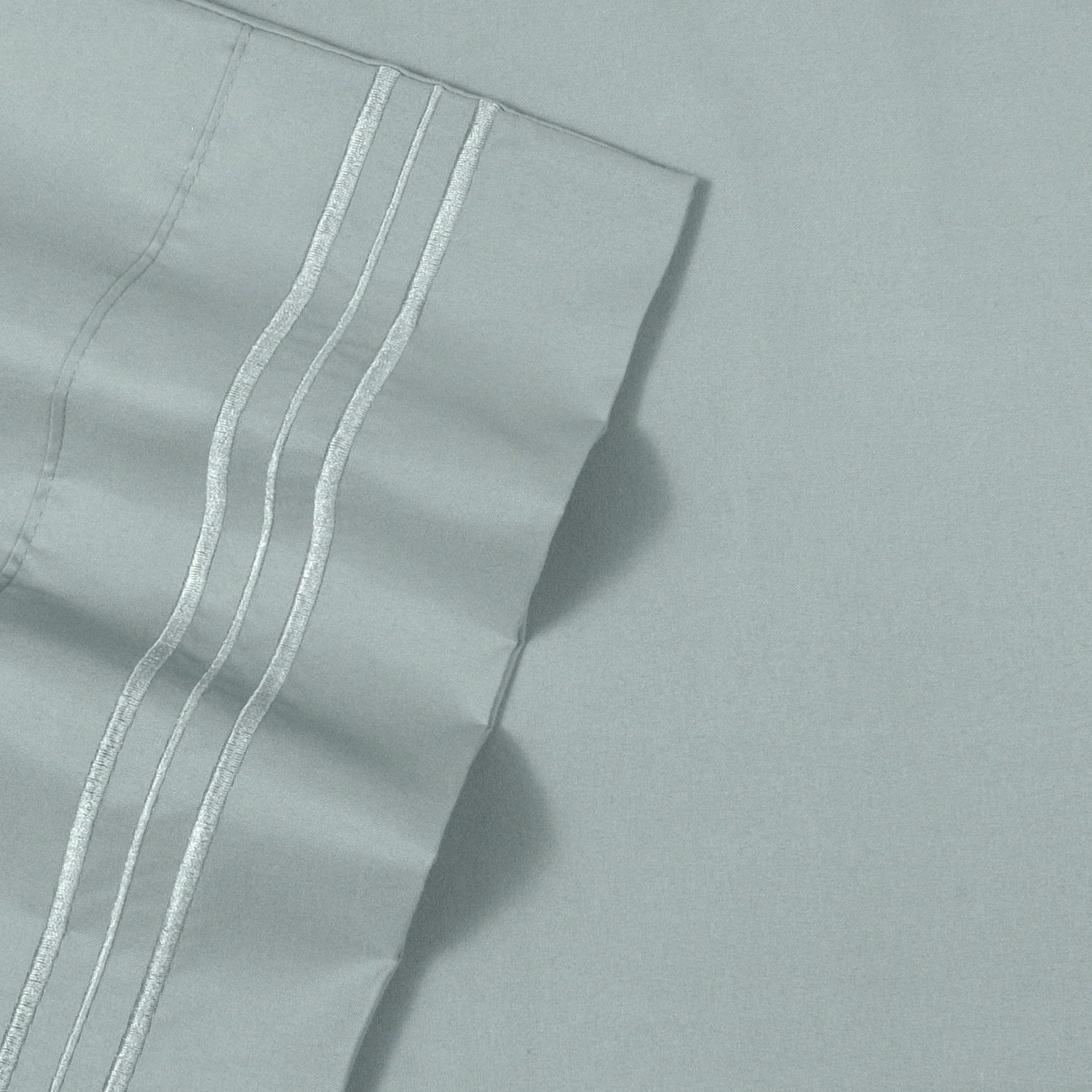 Wrinkle-Resistant 1800 Series Classic 4-Piece 1800 Thread Count 100 GSM Bed Sheet, Queen - Premium Ultra-Soft Pillowcase Pair for Sleeping Detail