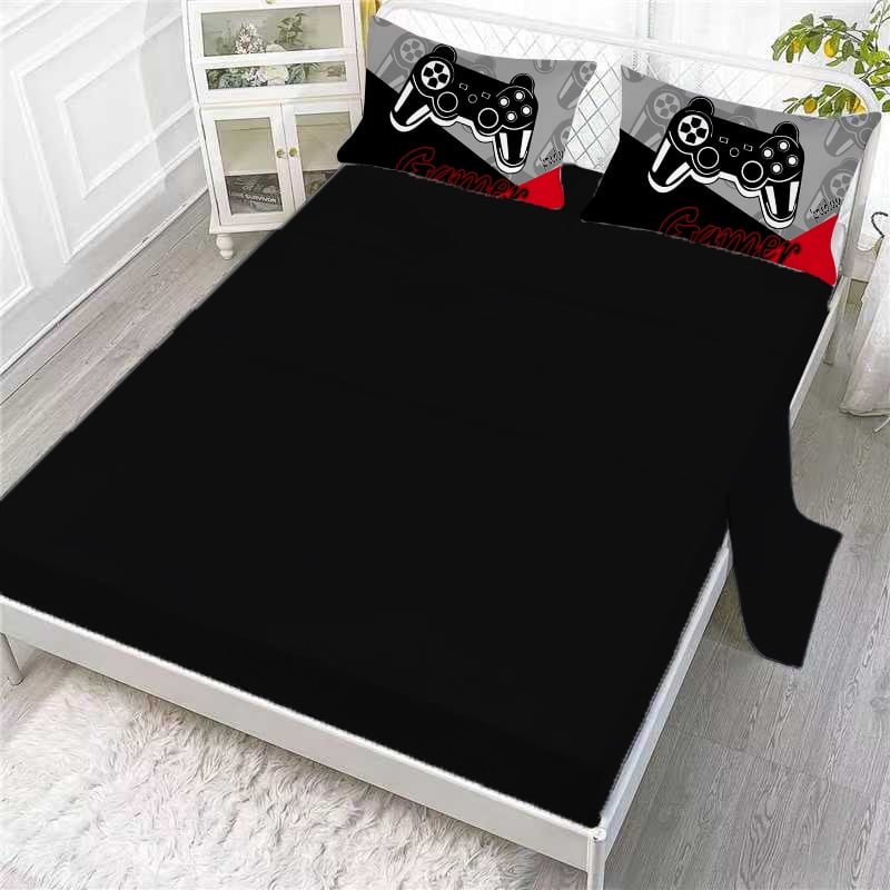 Hypoallergenic Cloud Gaming Comforter for Kids Boys Teens Video Game Bedding Set Gamer Comforter Gamepad Comforter Set Full Size Red Black... - Cloud-Like Soft Lightweight Bed Comforter Detail