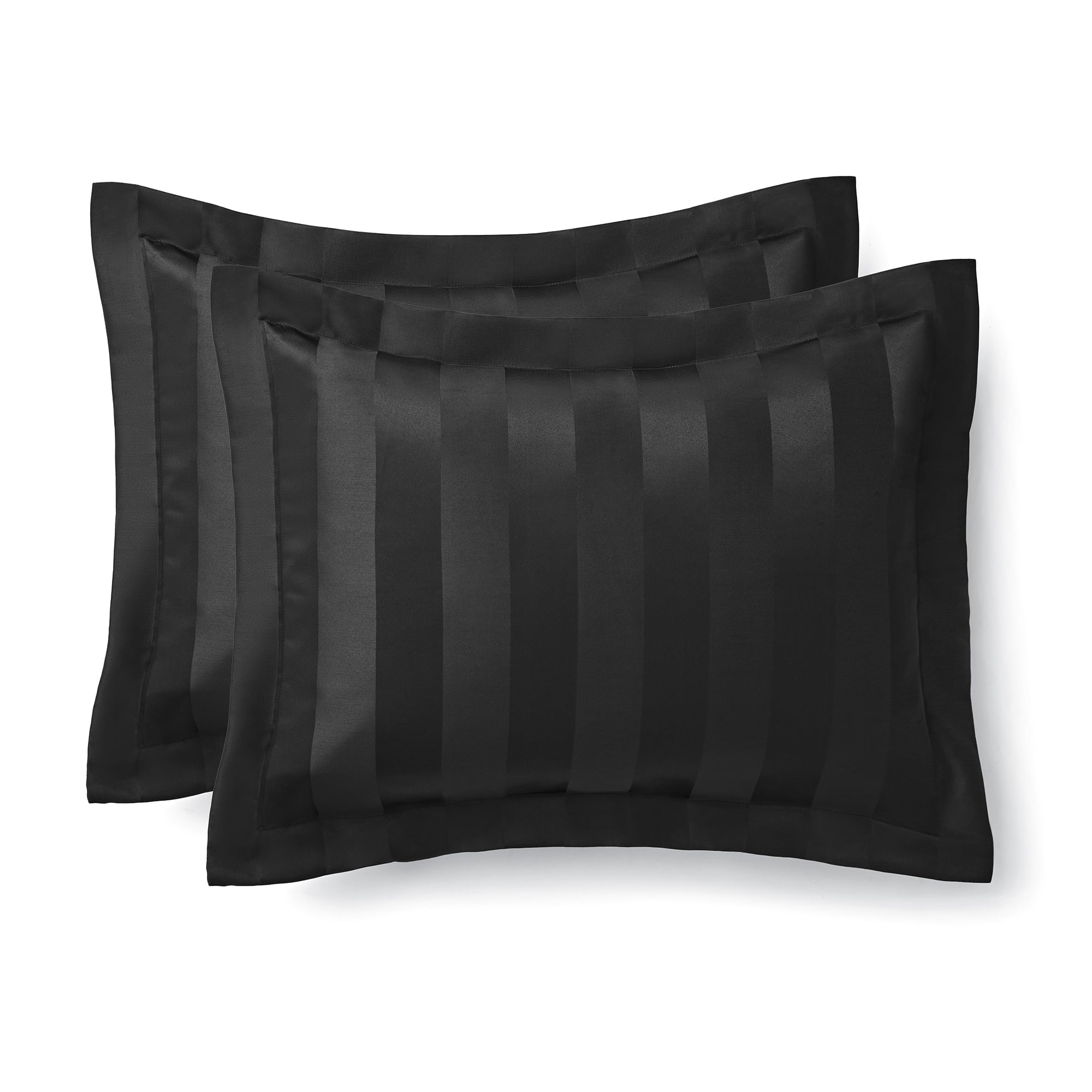 All-Season Rich Black 5 Piece Damask Stripe Comforter Set, King, Adult, Unisex - All-Season Down Alternative Comforter Insert Detail