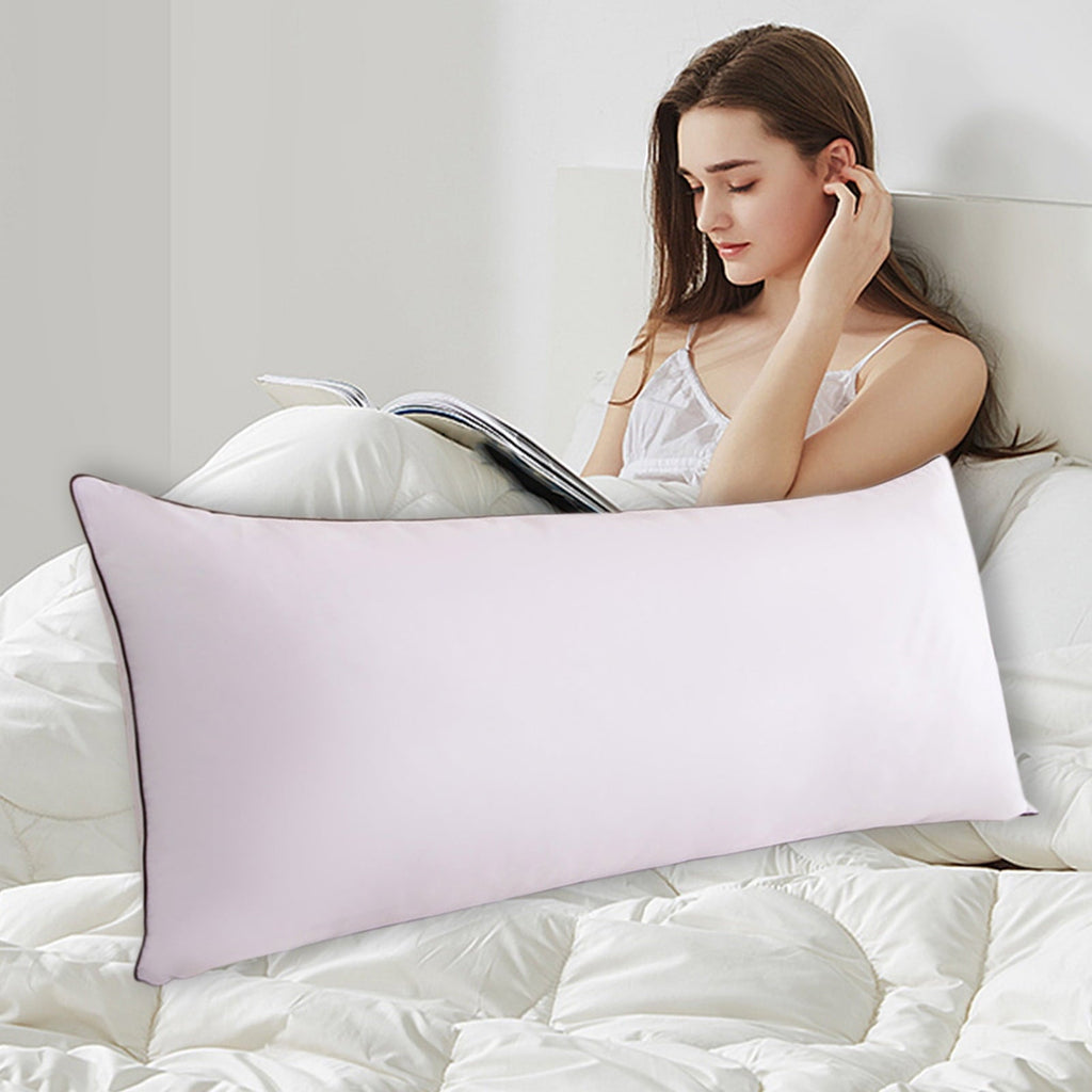 Ergonomic Memory Foam Long Pillows For Bed King Clearance! 100*48cm White Gentle Support Soybean Pillow, Comfortable Breathable Bed Pillows... - Decorative Throw Pillow Cushion for Sofa & Bed Detail