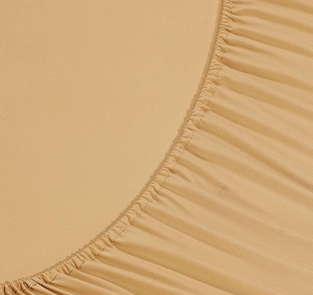 Breathable Luxury Super Soft 1500 Premier Hotel Collection Sheet set, Queen, Gold - Premium Ultra-Soft Pillowcase Pair for Sleeping Detail