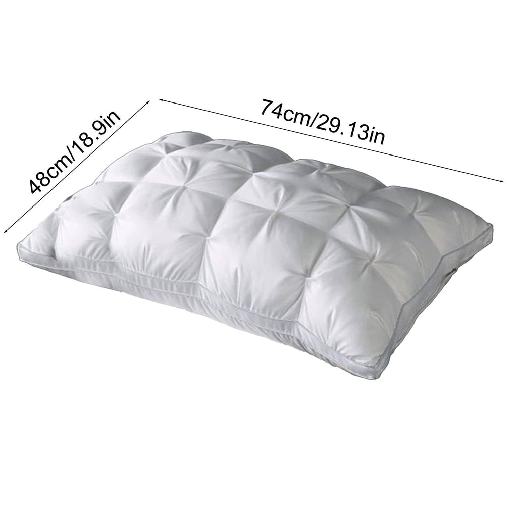 Decorative Plump Goose Down Pillow and Feather Pillows for Neck/Back/Side Sleepers, Premium Soft Down Fill Standard Size Pillow for Sl... - Ergonomic Memory Foam Pillow for Neck Pain Support Detail