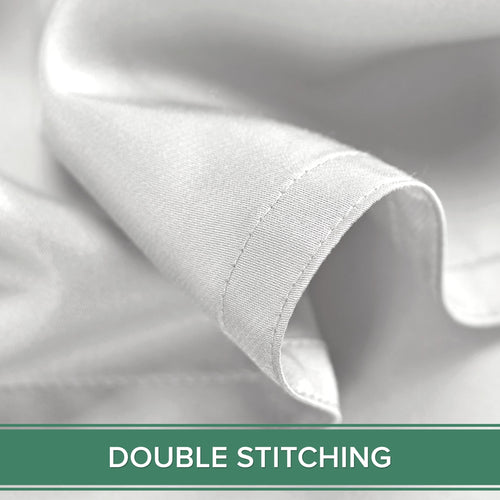 Breathable Luxury Sheets King Size Bed Sheet 4 Piece Set, Genuine 100% Organic Bamboo Viscose, Luxuriously Soft & Cooling, Double Stitc... - Cooling Hotel Quality Bedding Sheets and Pillowcases Detail