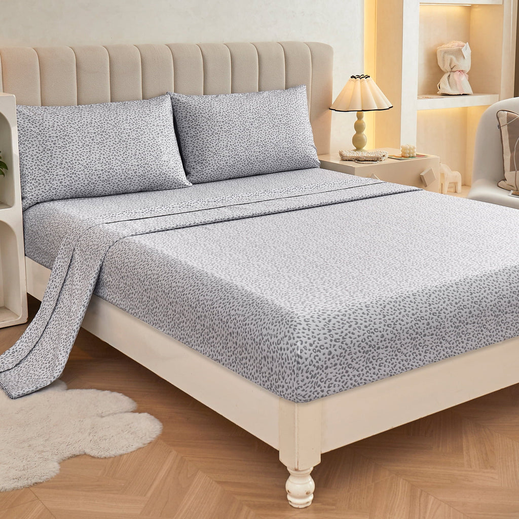 Ultra-Soft Floral King Sheets, Soft Breathable Microfiber Printed Bed Sheet Set, Deep Pocket Non-Slip Fitted Sheet Included - Luxury Bed Sheet Set with Deep Pockets Detail