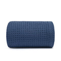 Decorative Knitted Twin Waffle Throw Blanket for Couch (68" x 92"), 100% Cotton Throw Blankets for Bed, Waffle Blanket for Bed (Navy) - Lightweight Plush Warm Blanket for All Seasons - Default Title
