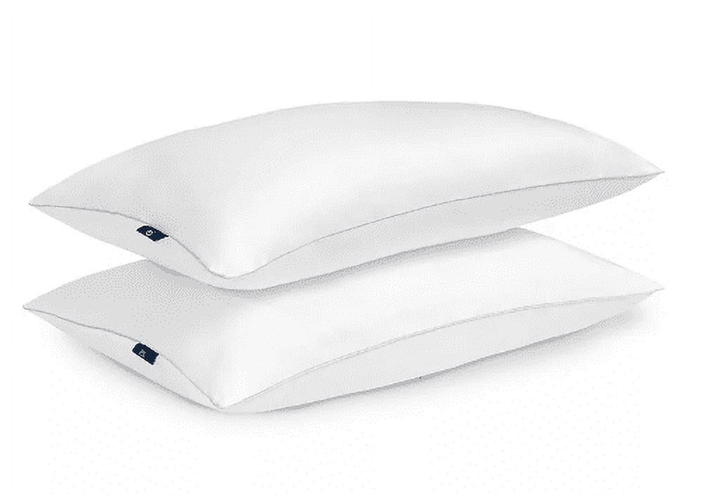 Orthopedic Support Queen Microfiber Polyester Bed Pillows Hypoallergenic (2 Count) - Decorative Throw Pillow Cushion for Sofa & Bed Detail