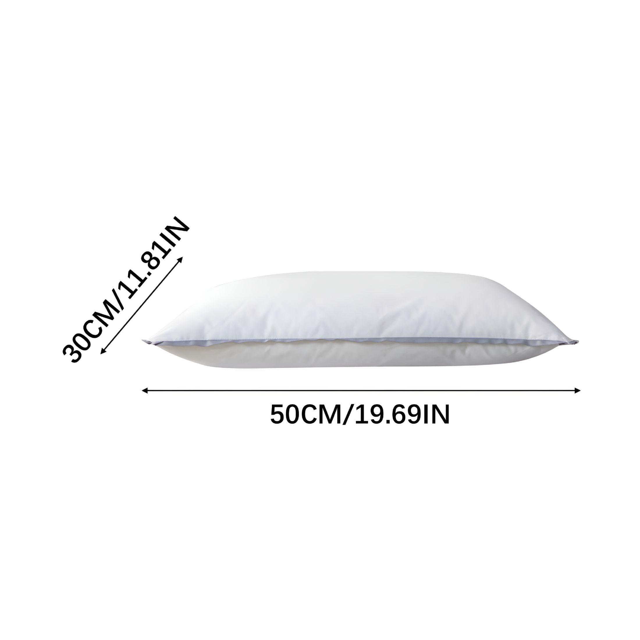 Decorative Plump Flat Soft Thin Pillows Queen Size Bed Pillow Hotel Pillows with Down Alternative Fill for Side Back Stomach Sleepers,... - Orthopedic Shredded Foam Bed Pillow Set Detail