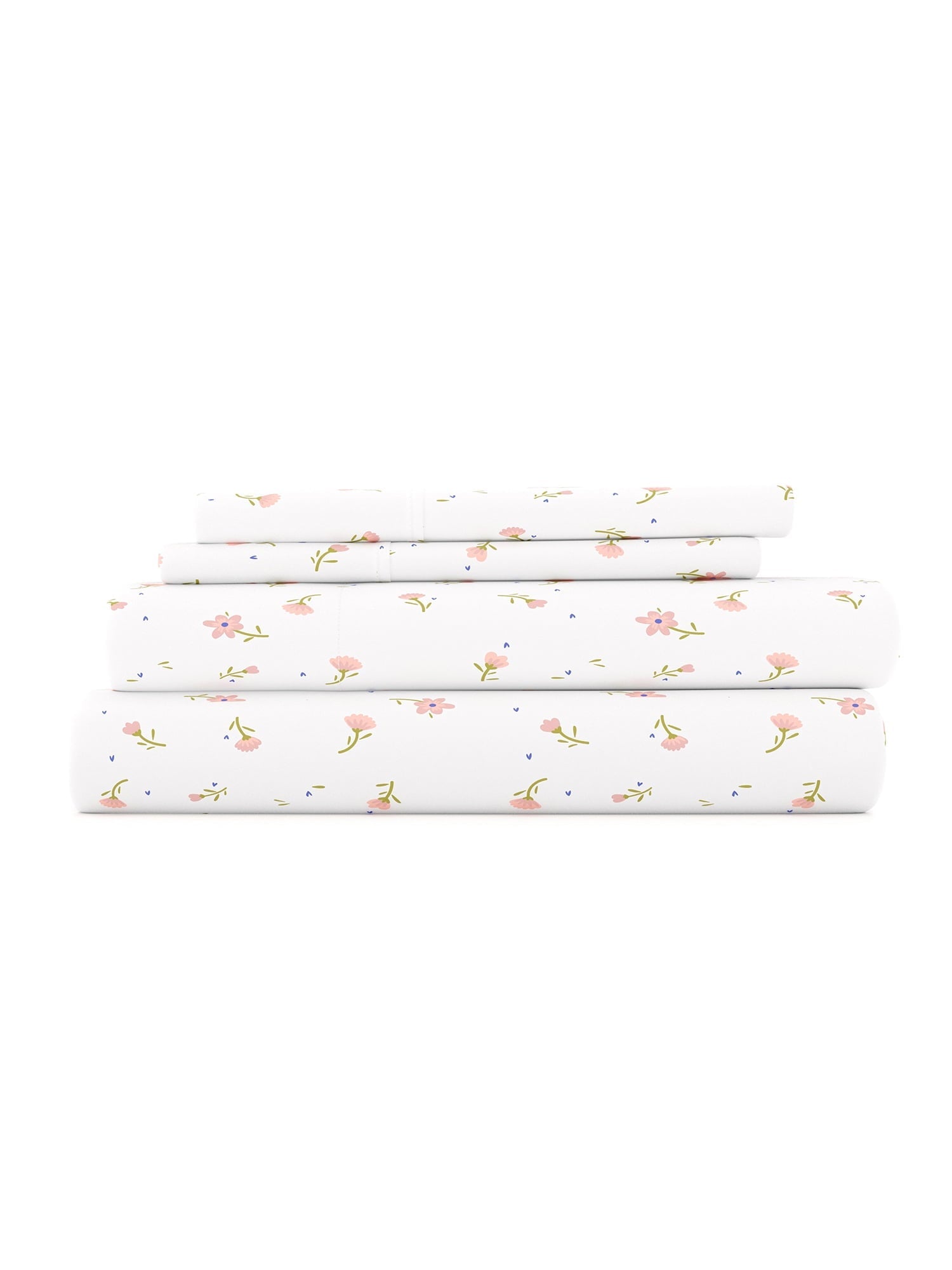 Breathable Luxury Ultra Soft & Breathable Wrinkle Free Bed Sheets Set - Floral Pink Farmhouse Patterned for Twin Size Bedding - Luxury Bed Sheet Set with Deep Pockets Detail