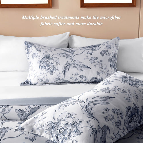 All-Season Queen Comforter Sets,7-Pieces Reversible Bedding Sets,Bed in a Bag with Comforter,Flat Sheet and Fitted Sheet,Pillowc... - Hypoallergenic Ultra-Fluffy Quilt for Winter Detail