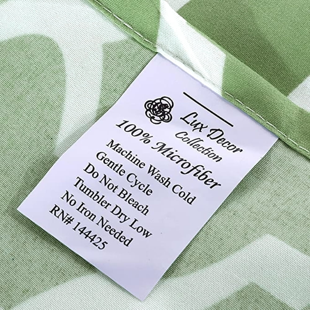 Wrinkle-Resistant Quatrefoil Bed Sheet Set (King, Sage/White) 4 Piece Deep Pocket 1800 Series Microfiber Bed Sheet Set Contains 1 Fitte... - Premium Ultra-Soft Pillowcase Pair for Sleeping Detail