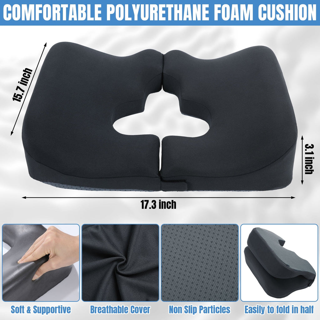 Decorative Plump Memory Foam Bed Sore Cushions for Butt, Bedsore Pressure Relief Pillow for Sleeping and Sitting,Cushion for Bed Sores... - Decorative Throw Pillow Cushion for Sofa & Bed Detail