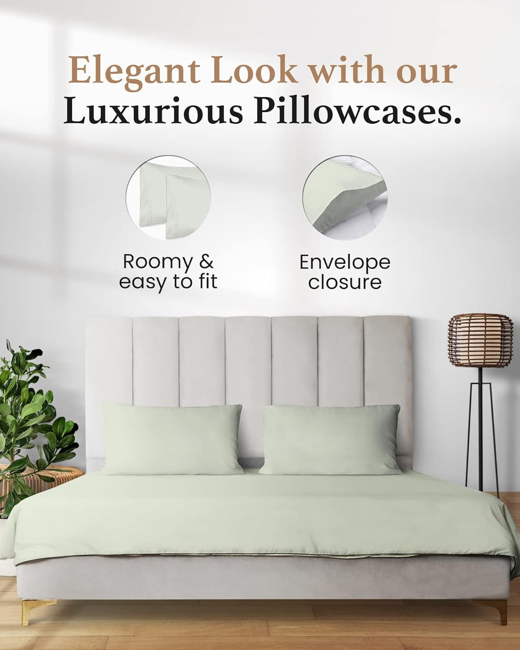 Premium Egyptian Cotton Queen Size Flat Sheet Only - Hotel Style 100% Egyptian Cotton Sheet, Soft & Breathable, Sateen Weave 800 Thread Count... - Luxury Bed Sheet Set with Deep Pockets Detail