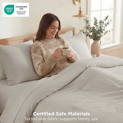 All-Season 3 Pieces Queen Comforter Bedding Set, Beige Bed Comforter Set for All Seasons, 1 Lightweight Prewashed Comforter and ... - Cloud-Like Soft Lightweight Bed Comforter Detail