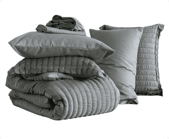 Heavyweight Warmth 7 Piece Queen Comforter Set, Bed in a Bag with Sheets, Pillowcases & Shams, All Season Soft Bedding, Cozy and Lightwe... - Cloud-Like Soft Lightweight Bed Comforter Detail