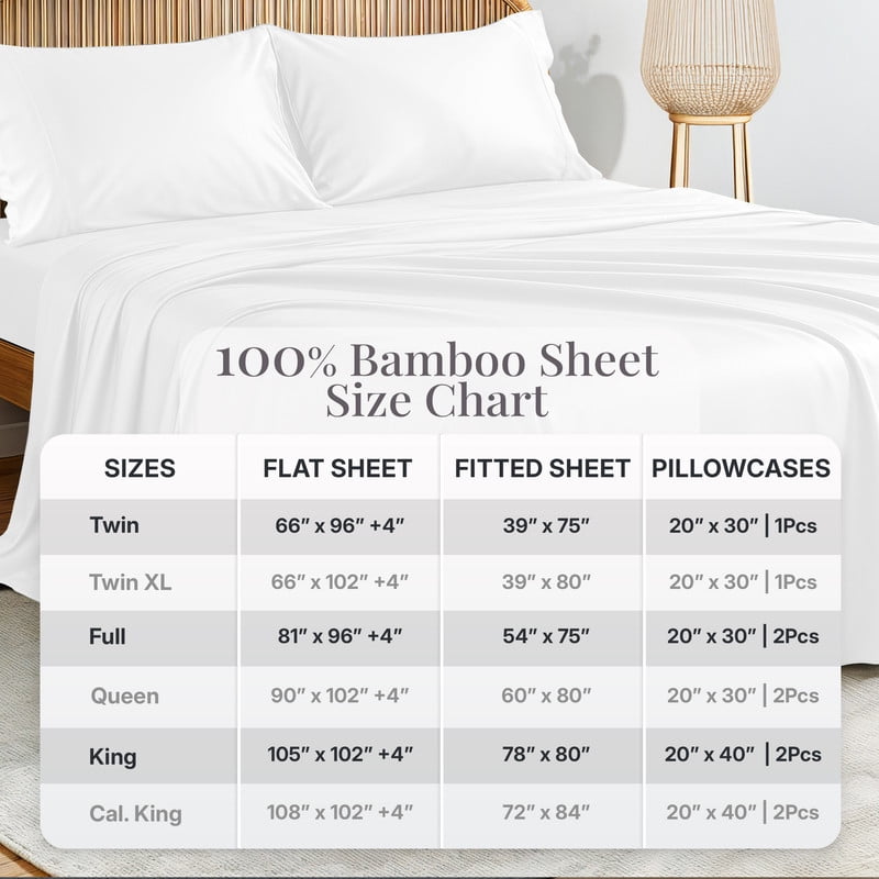 Ultra-Soft Lux Decor 100% Organic Viscose - 4 Piece Ultra-Soft Luxury Cooling Bed Sheets, 16" Deep Pocket, Breathable & Hypoalle... - Cooling Hotel Quality Bedding Sheets and Pillowcases Detail