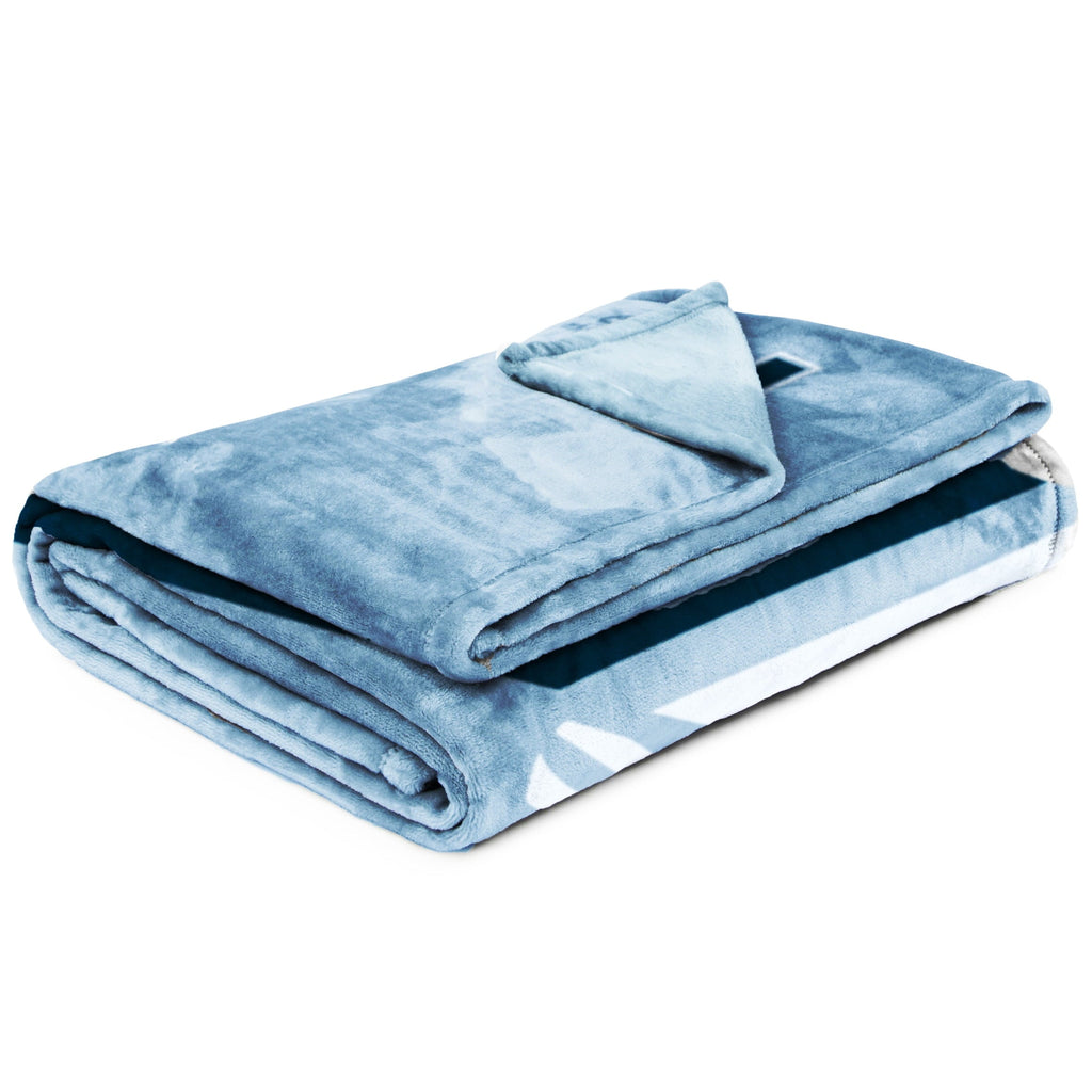 Super Soft Flannel Silk Touch Kids Throw Blanket, 62" x 90", Blue, Polyester - Lightweight Plush Warm Blanket for All Seasons Detail