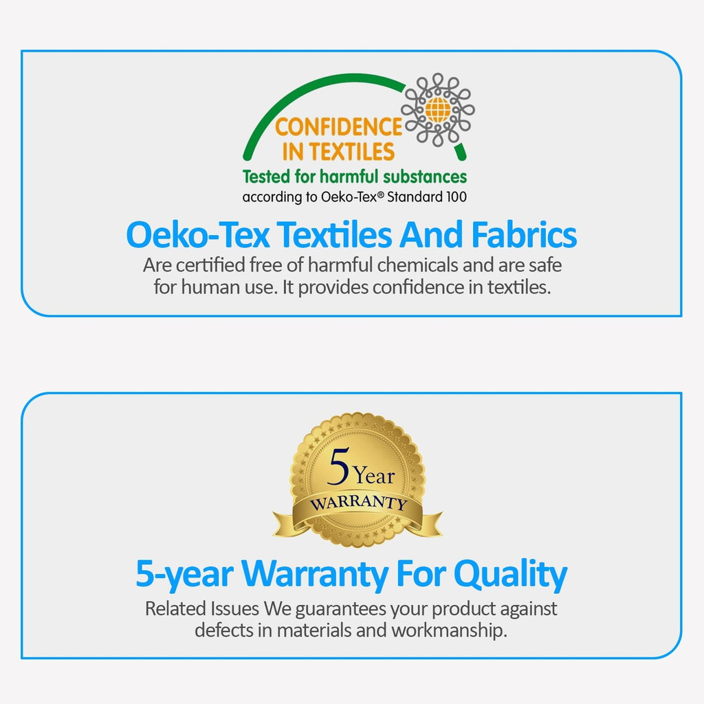 Hotel Collection Queen Size Bamboo Pillow, Memory Foam Bed Pillows with Washable Pillowcases, Queen - Decorative Throw Pillow Cushion for Sofa & Bed Detail