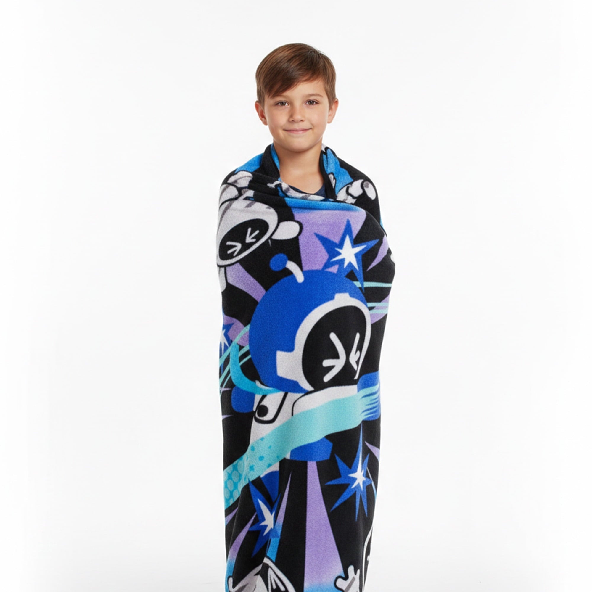 Decorative Knitted Silk Touch Throw Blanket for Kids, 46x60 inches - Cozy Fleece Throw Blanket for Couch & Bed Detail