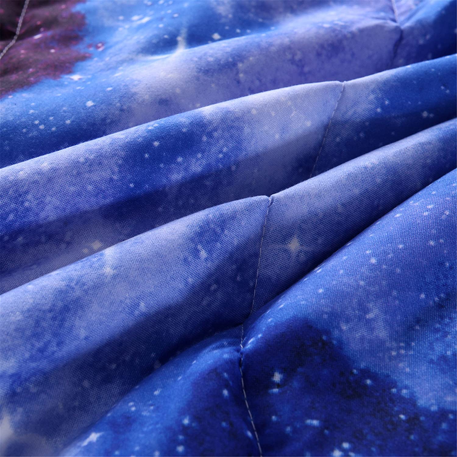 Heavyweight Warmth Galaxy Bedding Sets Outer Space Comforter 3D Printed Space Quilt Set Full Size for Kids Blue - Cloud-Like Soft Lightweight Bed Comforter Detail