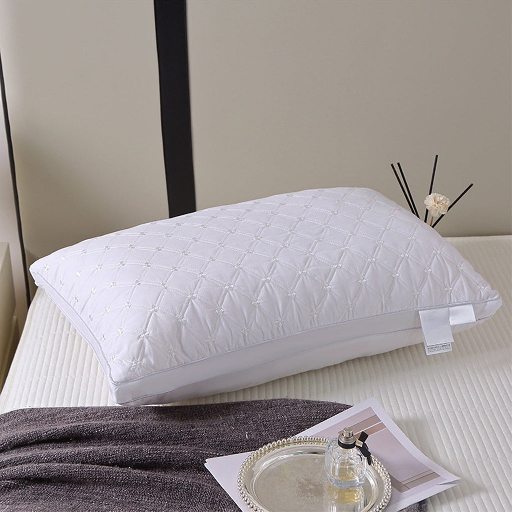 Ergonomic Memory Foam Hotel Grade Extra Soft Pillows Queen Size Set of 2 Supportive Bed Pillow for Back Side and Stomach Sleepers, Breathab... - Orthopedic Shredded Foam Bed Pillow Set Detail