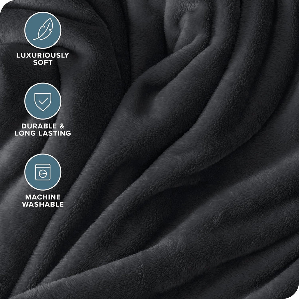 Reversible Sherpa Throw Size Blanket, Luxury Plush Cozy Fuzzy Fleece Blanket, Super Soft Warm Big Lightweight Throw Blanket All Seasons... - Luxury Knitted Decorative Throw Blanket with Fringes Detail
