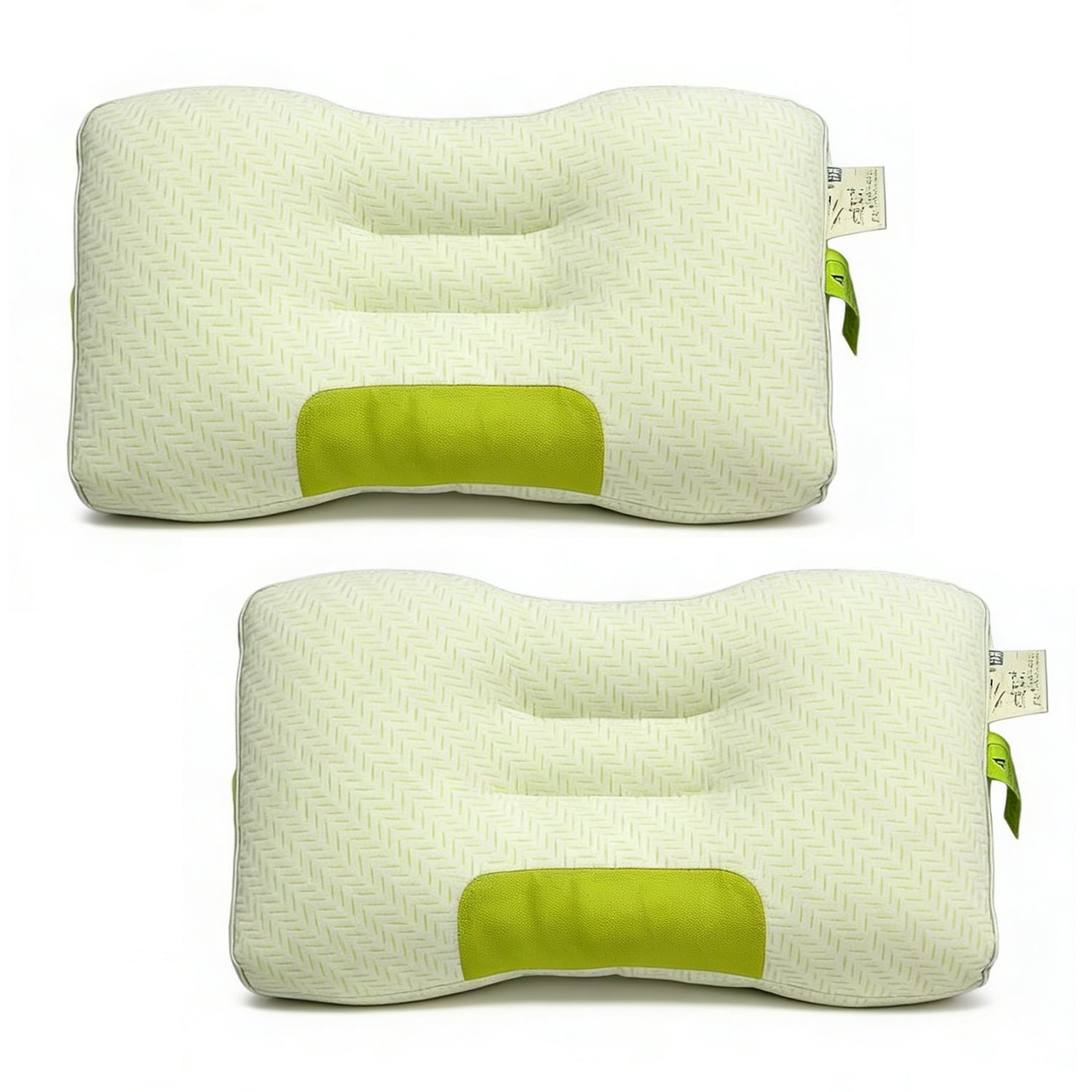 Orthopedic Support 2-Pack Bamboo Fiber Bed Pillow (29.13" x 18.9") - A-Class Safe and Cooling - Decorative Throw Pillow Cushion for Sofa & Bed - Default Title