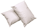 Orthopedic Support 2 Pack MediCheck White Vinyl Covered Bed Pillows 20 in x 26 in - Wipeable Easy Clean - Soft Low Profile Non-Fluffy Su... - Orthopedic Shredded Foam Bed Pillow Set - Default Title