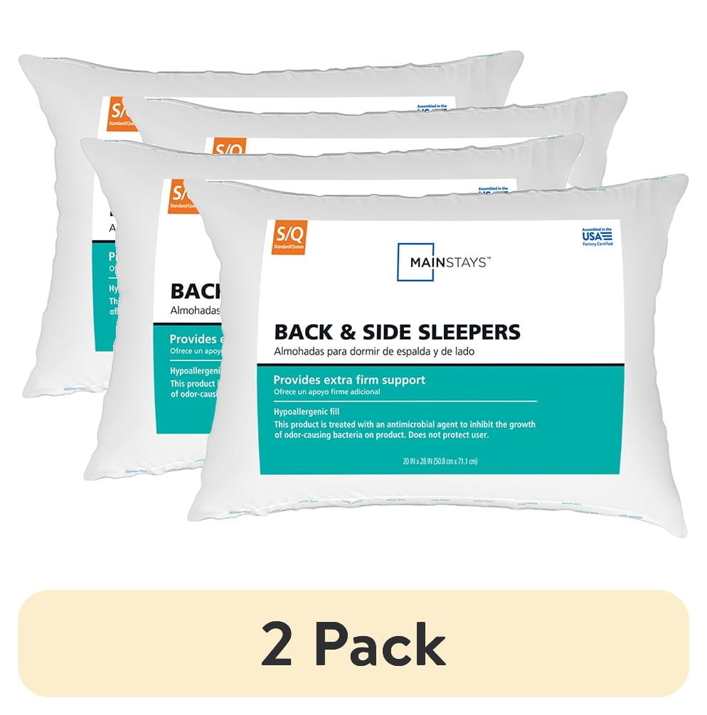 Hotel Collection (2 pack) Back & Side Sleeper Bed Pillow, Standard/Queen - Extra Firm Support (4 Pack) - Orthopedic Shredded Foam Bed Pillow Set - Default Title