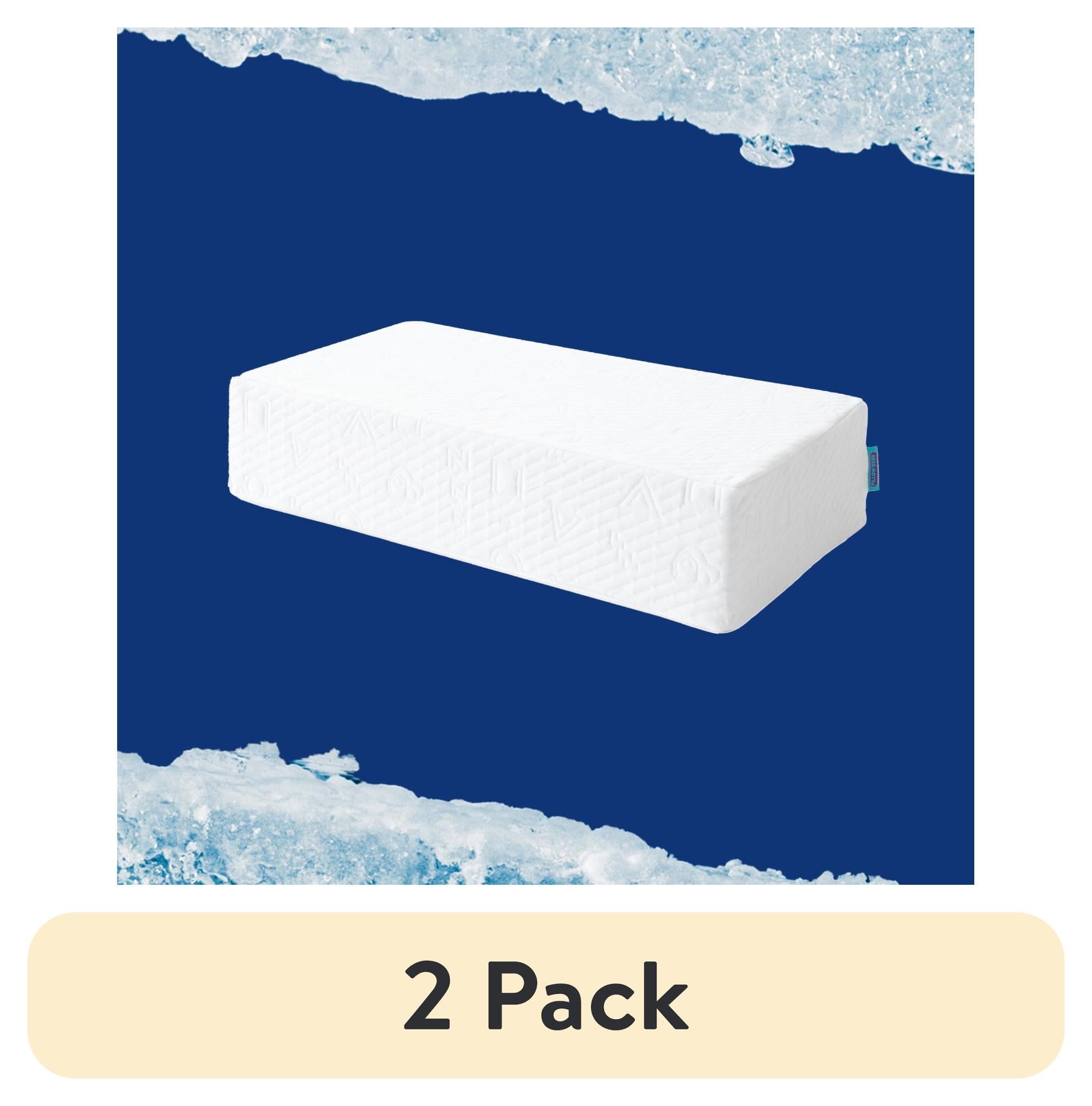 Decorative Plump (2 pack) Ice Cube Cooling Memory Foam Bed Pillow (1 Count) - Decorative Throw Pillow Cushion for Sofa & Bed - Default Title