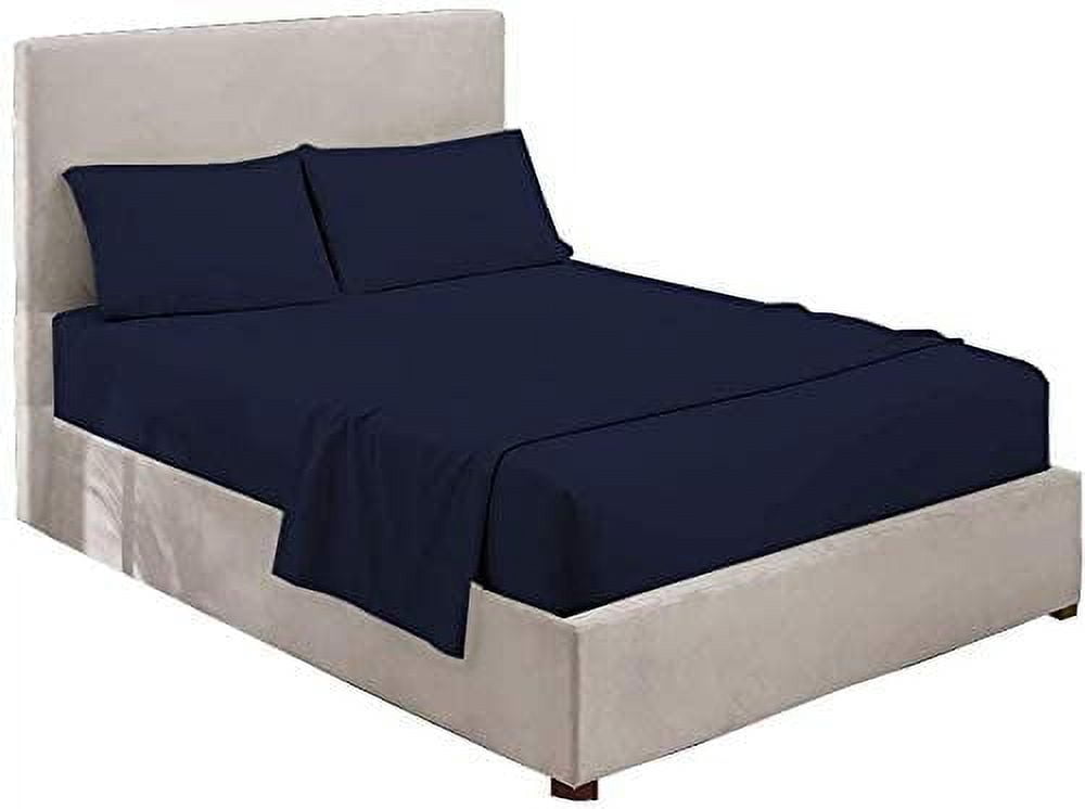 Premium Egyptian Cotton Luxury Bed Sheets Set - 800 Thread Count 100% Egyptian Cotton Sheets - 4 Piece Sheet Set Fits Mattress Upto 24 Inch D... - Luxury Bed Sheet Set with Deep Pockets Detail
