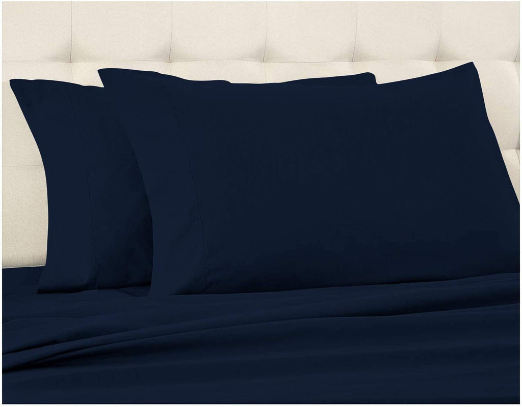 Premium Egyptian Cotton Luxury Bed Sheets Set - 800 Thread Count 100% Egyptian Cotton Sheets - 4 Piece Sheet Set Fits Mattress Upto 24 Inch D... - Luxury Bed Sheet Set with Deep Pockets Detail