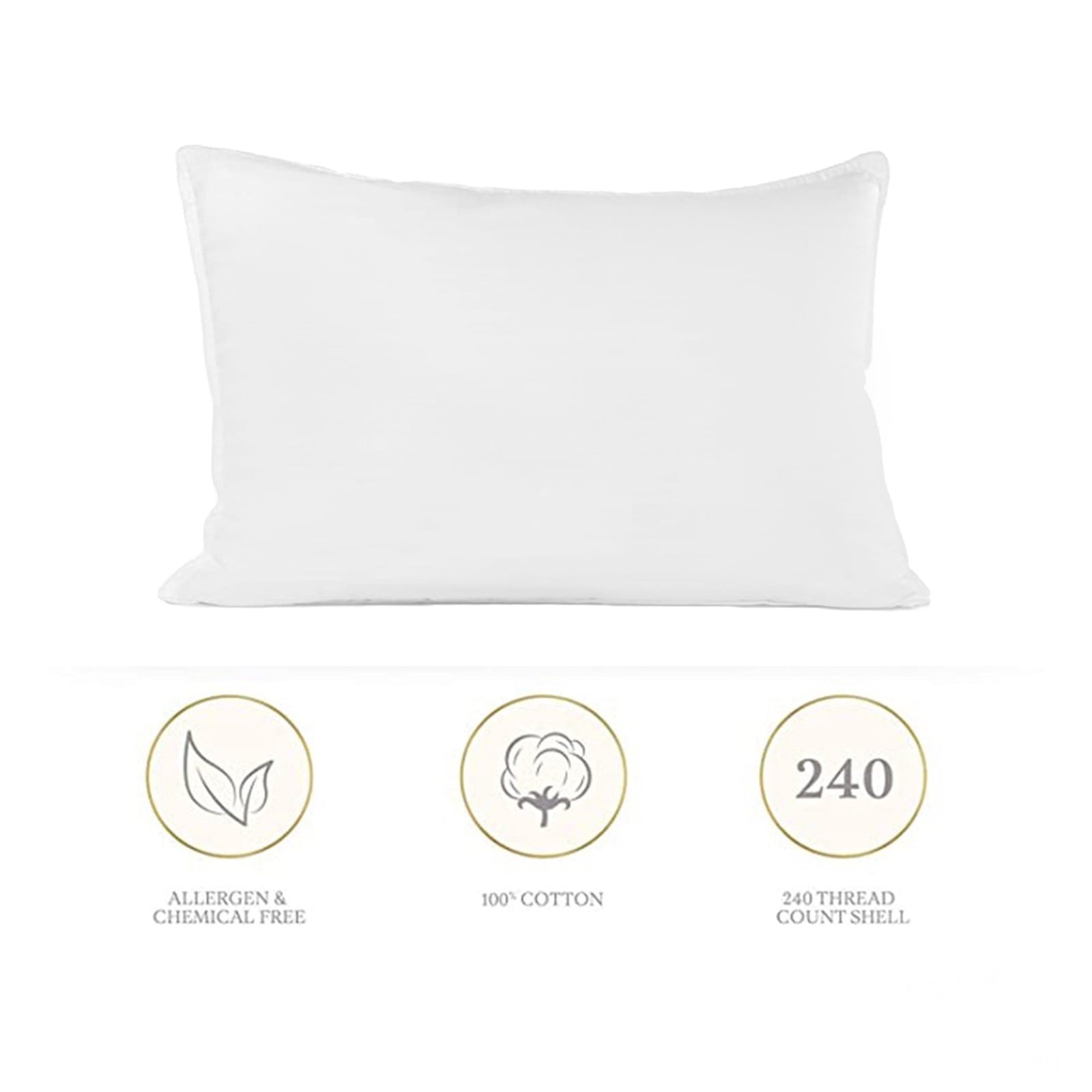 Fluffy Shredded Pillows Standard Size Set of 2, Bed Pillows for Sleeping, Standard Pillows 2 Pack for Back, Stomach or Side Sleepers,... - Hotel Quality Plush Sleeping Pillows Detail