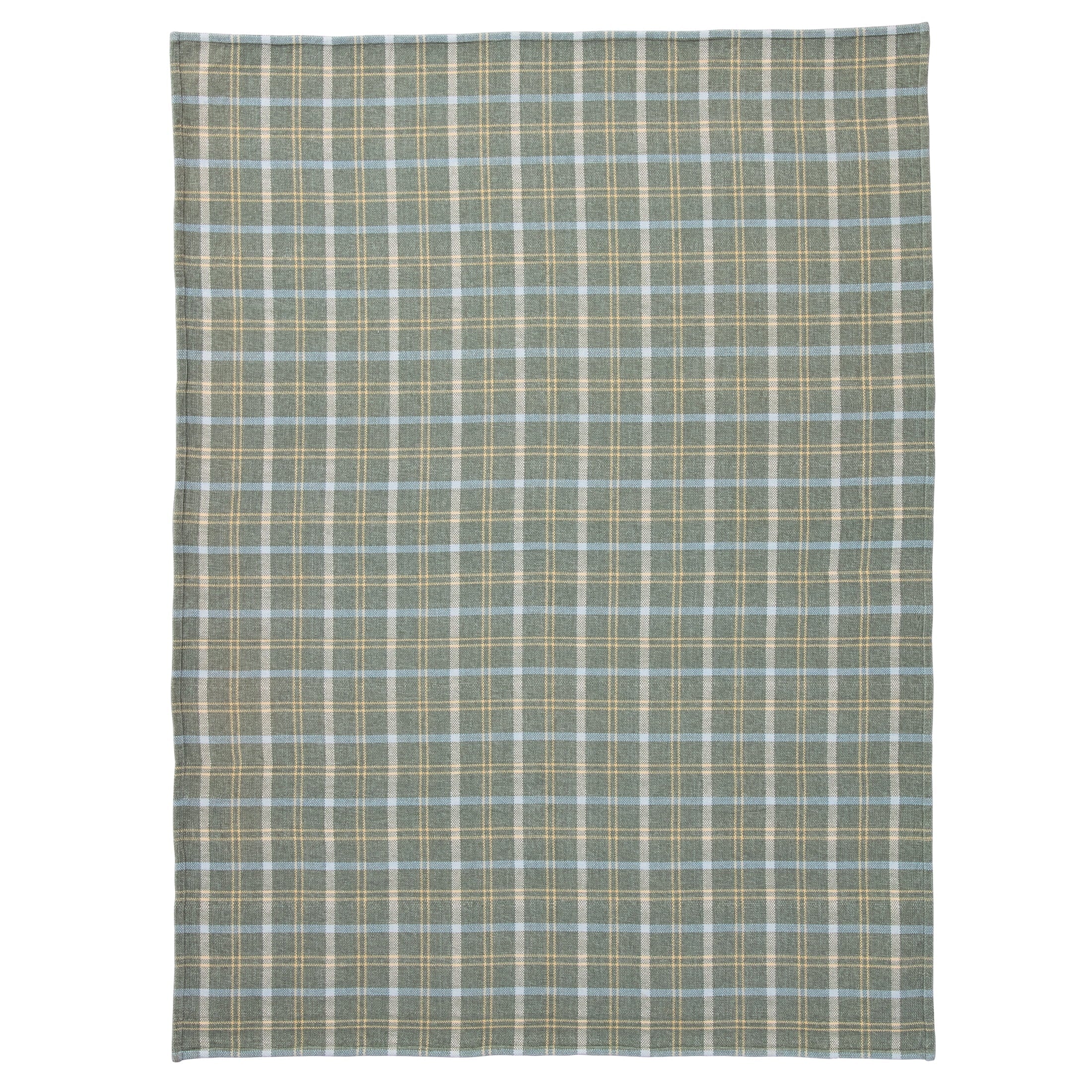 Decorative Knitted Woven Chenille Plaid Throw Blanket, Green River , 50x72 Inches - Cozy Fleece Throw Blanket for Couch & Bed Detail