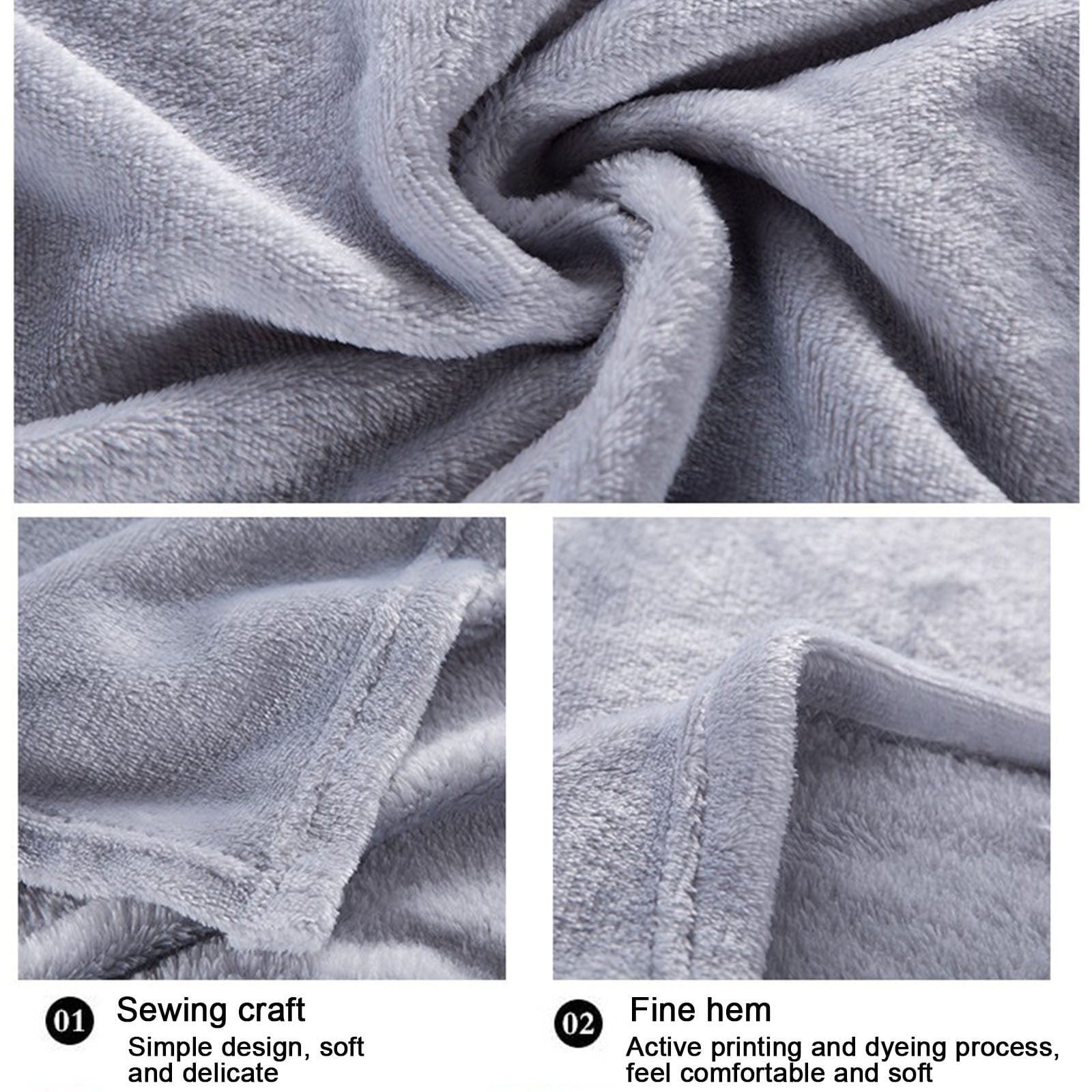 Super Soft Flannel Under $5 Flannel Blanket 27.56X39.37 Inches Blanket Soft Cozy Throw Blanket for Couch, Bed, Household Blanket for All... - Lightweight Plush Warm Blanket for All Seasons Detail