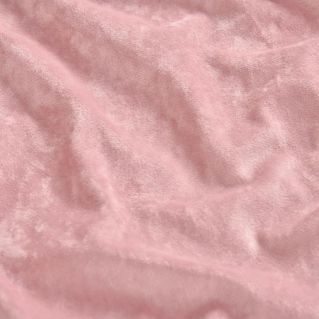 Cooling Sateen Truly Velvet Fitted Sheet Twin Size, Luxury Super Soft Flannel Bottom Sheet with 15" Deep Pocket for Winter, Pink - Cooling Hotel Quality Bedding Sheets and Pillowcases Detail