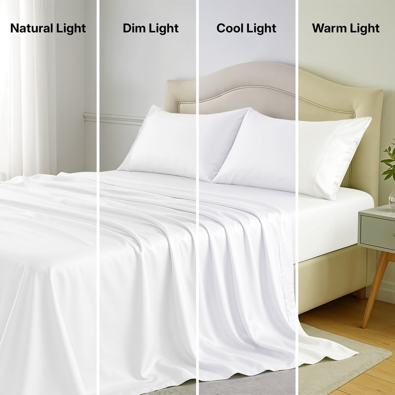 Ultra-Soft Lux Decor 100% Organic Viscose - 4 Piece Ultra-Soft Luxury Cooling Bed Sheets, 16" Deep Pocket, Breathable & Hypoalle... - Cooling Hotel Quality Bedding Sheets and Pillowcases Detail