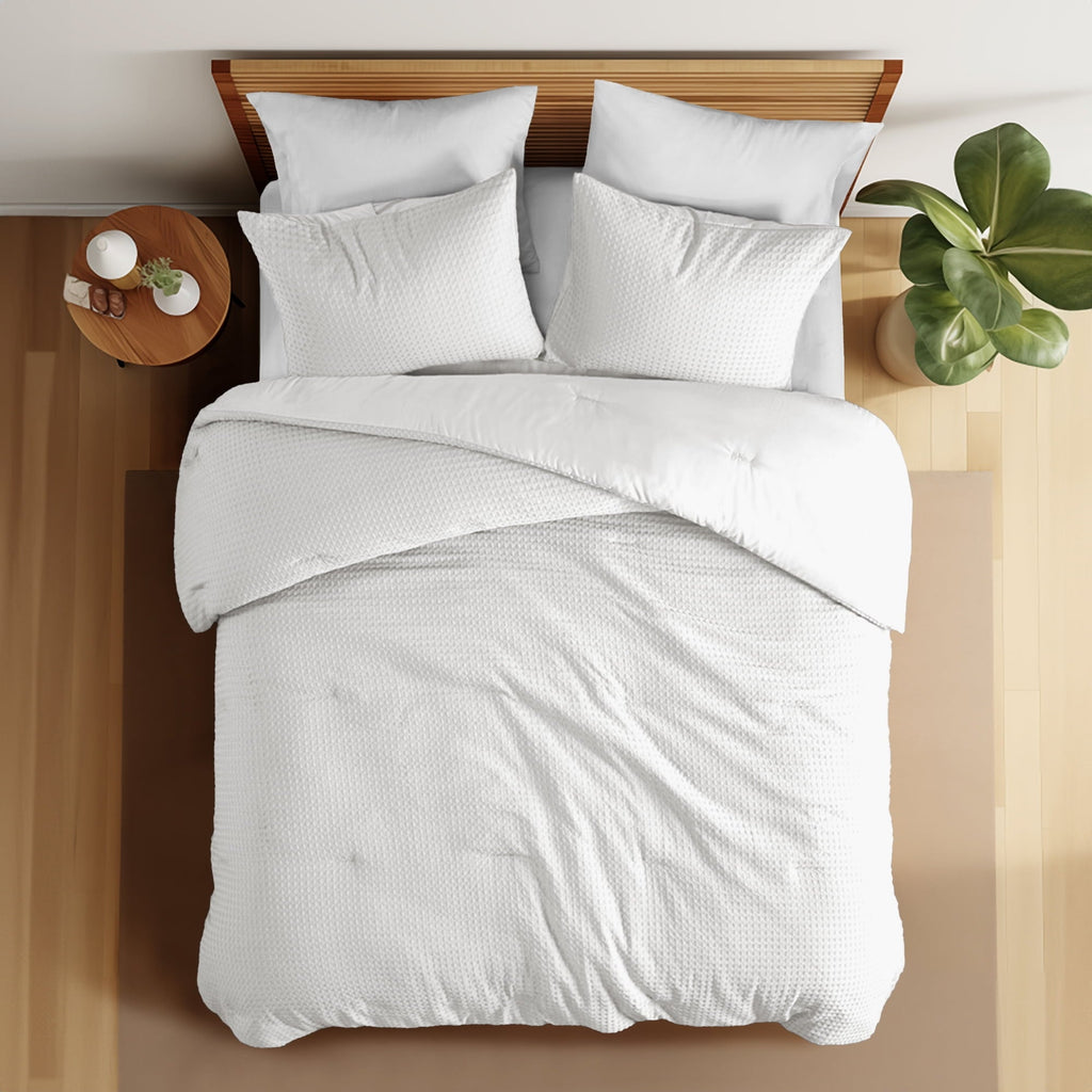 Heavyweight Warmth Comforter Sets Twin/Twin-XL, 2 Piece Soft Bedding Sets, Off-White Comforter Bed Set with Pillow Shams - Hypoallergenic Ultra-Fluffy Quilt for Winter Detail