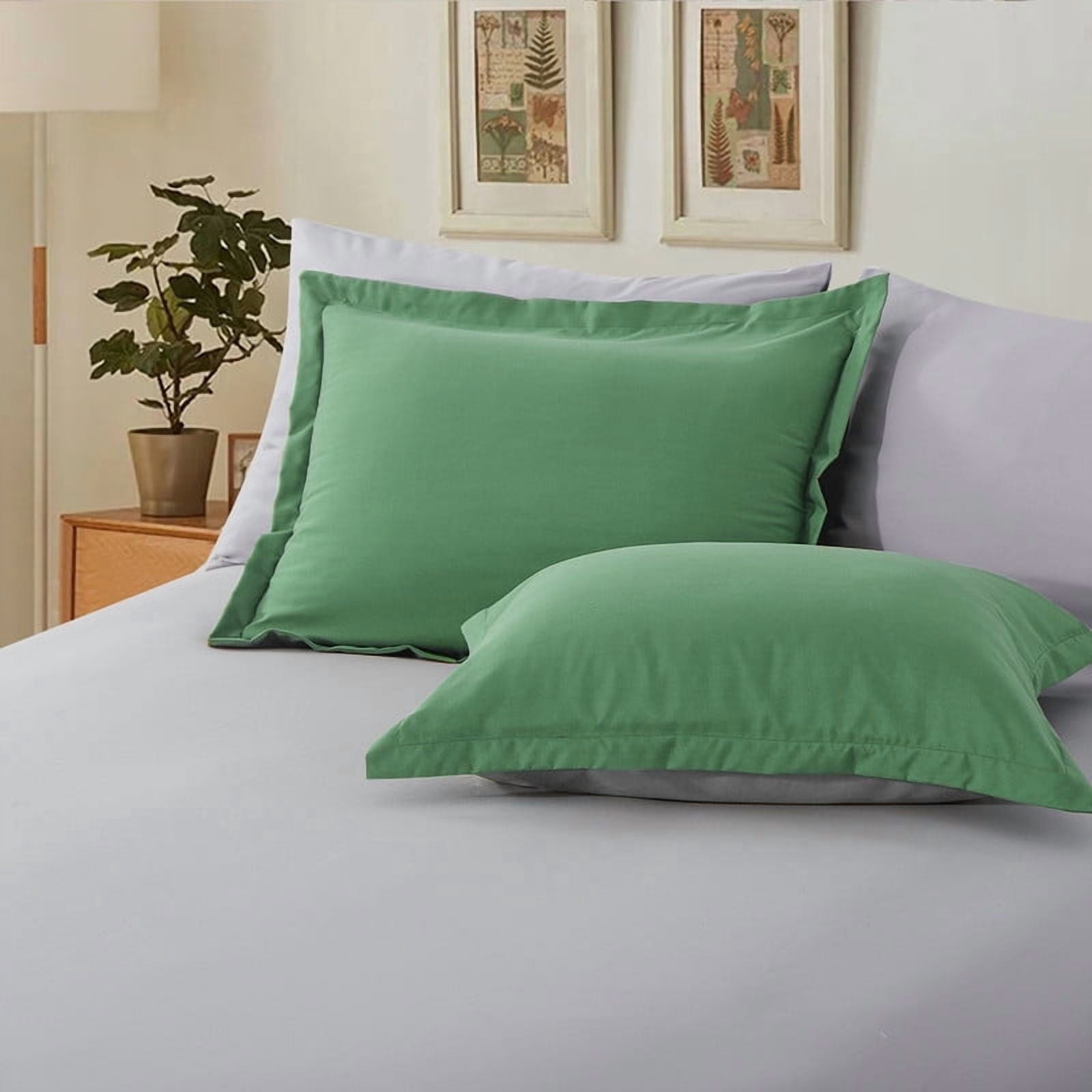 Luxurious Quilted Grass Green/Grey Queen Size Comforter Set,3-Pieces Reversible Comforter Set Soft and Lightweight,All Season Down Alte... - Luxurious Quilted Duvet Cover Set Detail
